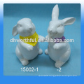 Hot selling ceramic rabbit craft,ceramic rabbit figurines for home decoration